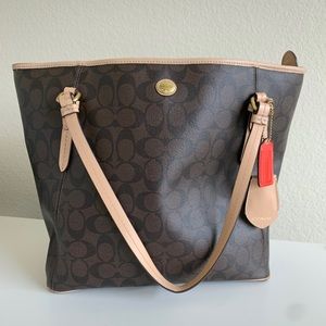 Peyton Signature Zip Tote (coach f28365)